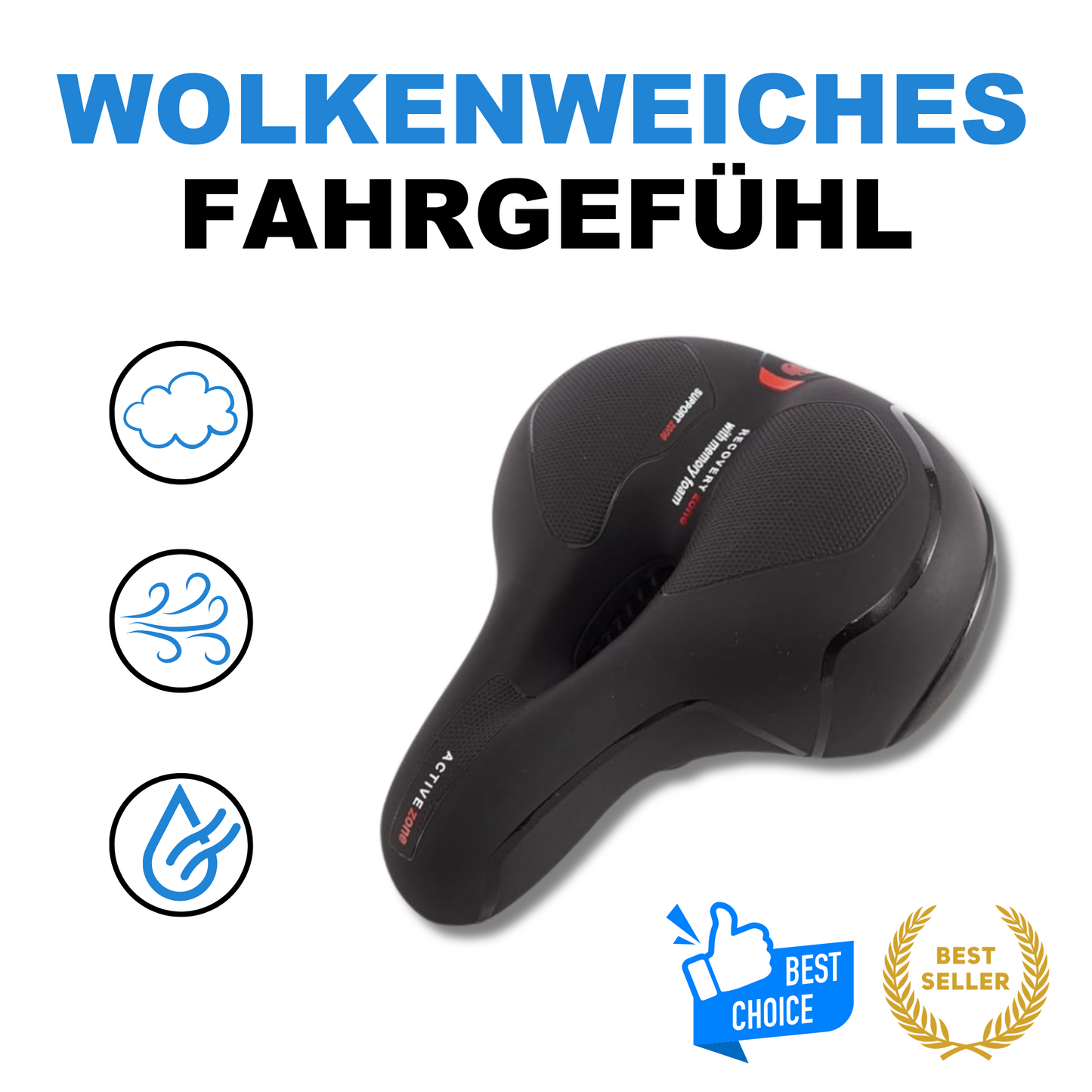 Gelsattel + Werkzeug.